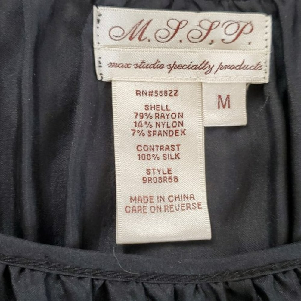 Classic Little Black Cocktail Dress Medium Cummerbund Waistband Formal Party - Picture 5 of 15
